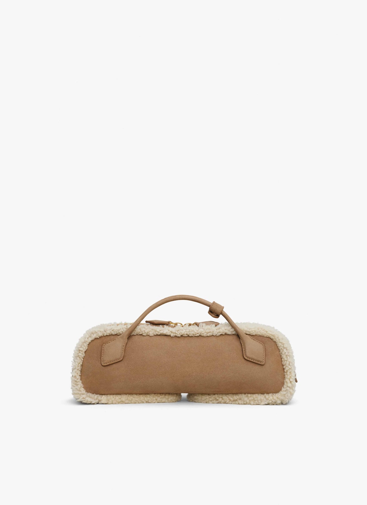 LE TECKEL CLUTCH IN MERINO SHEARLING ALAÏA CAMEL LE TECKEL CLUTCH IN MERINO SHEARLING